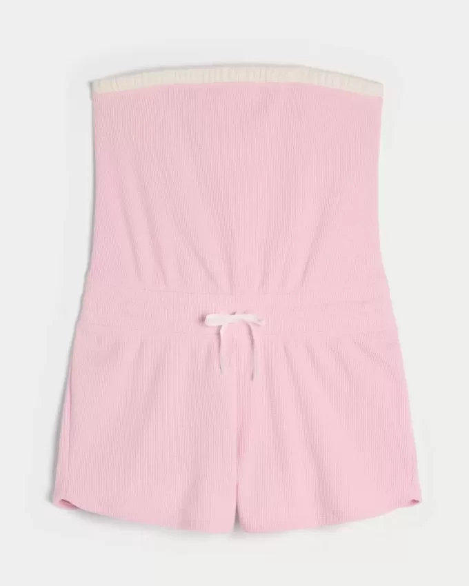 Gilly Hicks Cozy Strapless Waffle Onesie Gilly Hicks Cozy Strapless Waffle Onesie