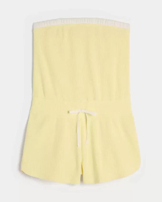 Gilly Hicks Cozy Strapless Waffle Onesie Gilly Hicks Cozy Strapless Waffle Onesie