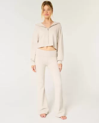 Πουλόβερ Gilly Hicks με πλεκτό Foldover Waist Flare Pants
