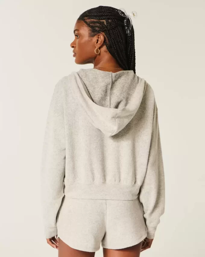 Gilly Hicks Knit V-Neck Hoodie