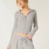 Gilly Hicks Waffle Zip-Up Hoodie Gilly Hicks Waffle Zip-Up Hoodie