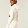 Gilly Hicks Waffle Zip-Up Hoodie