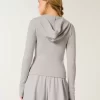 Gilly Hicks Waffle Zip-Up Hoodie Gilly Hicks Waffle Zip-Up Hoodie