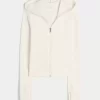 Gilly Hicks Waffle Zip-Up Hoodie