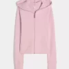 Gilly Hicks Waffle Zip-Up Hoodie