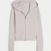 Gilly Hicks Waffle Zip-Up Hoodie Gilly Hicks Waffle Zip-Up Hoodie