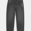 Πλυμένο μαύρο χαρτί Τζόκερ Graphic Skater Baggy Jeans Πλυμένο μαύρο χαρτί Τζόκερ Graphic Skater Baggy Jeans