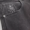 Πλυμένο μαύρο χαρτί Τζόκερ Graphic Skater Baggy Jeans Πλυμένο μαύρο χαρτί Τζόκερ Graphic Skater Baggy Jeans