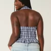Μπλούζα Halter με γιακά Μπλούζα Halter με γιακά