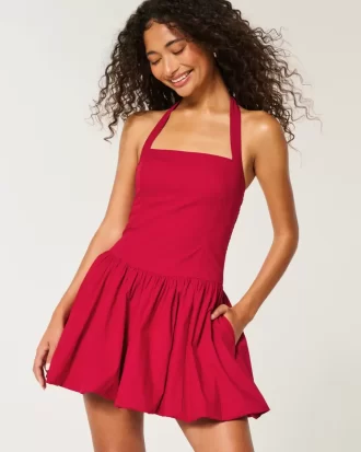 Φόρεμα Halter Mini Bubble Skort