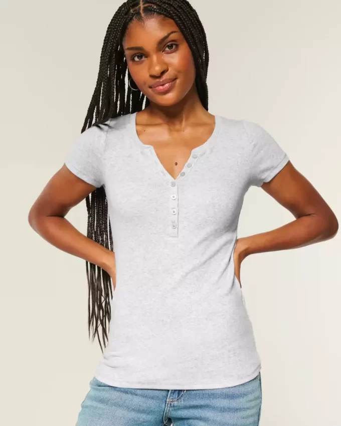 Κοντομάνικο Henley Κοντομάνικο Henley