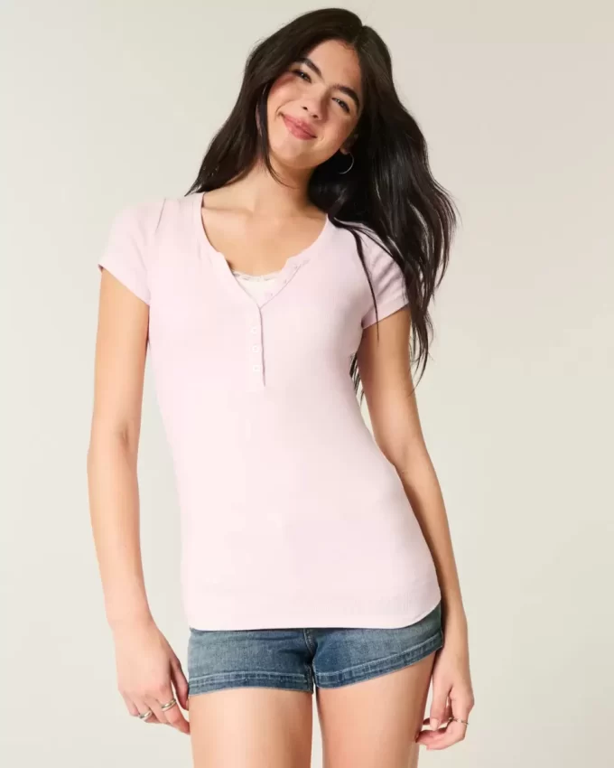 Κοντομάνικο Henley Κοντομάνικο Henley