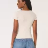 Εικονίδιο Henley με κοντομάνικο με ραβδώσεις