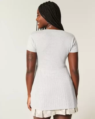 Κοντομάνικο τοπ Henley Babydoll