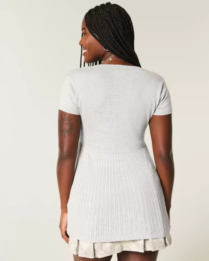 Κοντομάνικο τοπ Henley Babydoll Κοντομάνικο τοπ Henley Babydoll