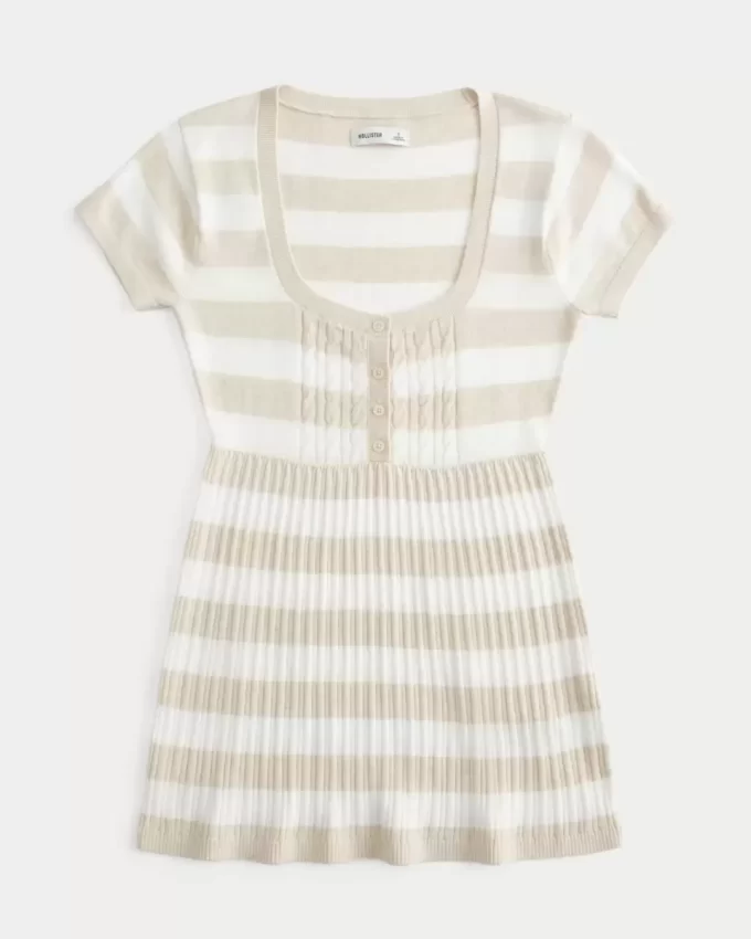 Κοντομάνικο τοπ Henley Babydoll Κοντομάνικο τοπ Henley Babydoll