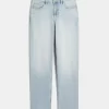 High-Rise Light Wash Straight τζιν