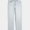 High-Rise Light Wash Straight τζιν