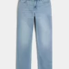 High-Rise Light Wash Straight τζιν