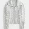 Πλεκτό πουλόβερ Hollister Comfy Cloud με φερμουάρ Πλεκτό πουλόβερ Hollister Comfy Cloud με φερμουάρ