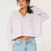 Πουλόβερ Hollister Comfy Cloud Boxy με λαιμόκοψη