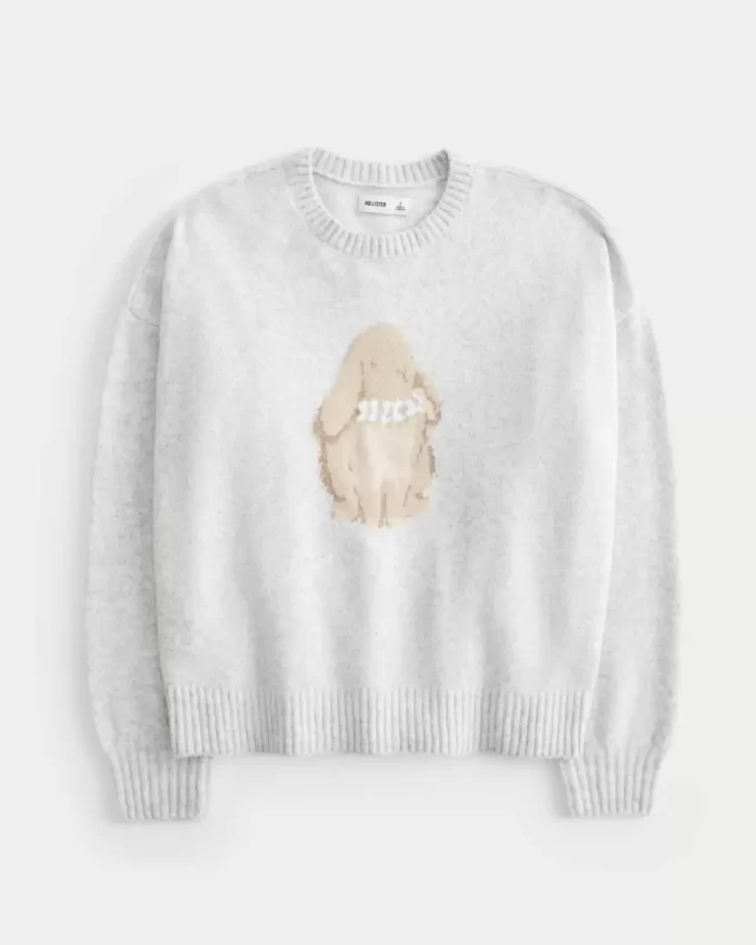 Πουλόβερ Hollister Comfy Cloud Bunny Graphic Crew Πουλόβερ Hollister Comfy Cloud Bunny Graphic Crew