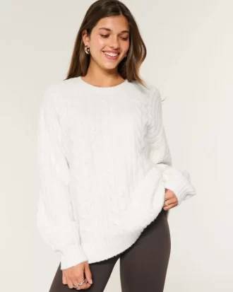 Πουλόβερ Hollister Comfy Cloud Cable-Knit Crew