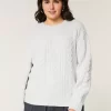 Πουλόβερ Hollister Comfy Cloud Cable-Knit Crew Πουλόβερ Hollister Comfy Cloud Cable-Knit Crew