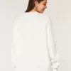Πουλόβερ Hollister Comfy Cloud Cable-Knit Crew Πουλόβερ Hollister Comfy Cloud Cable-Knit Crew