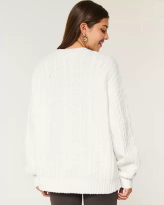 Πουλόβερ Hollister Comfy Cloud Cable-Knit Crew