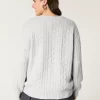 Πουλόβερ Hollister Comfy Cloud Cable-Knit Crew Πουλόβερ Hollister Comfy Cloud Cable-Knit Crew