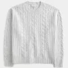Πουλόβερ Hollister Comfy Cloud Cable-Knit Crew Πουλόβερ Hollister Comfy Cloud Cable-Knit Crew