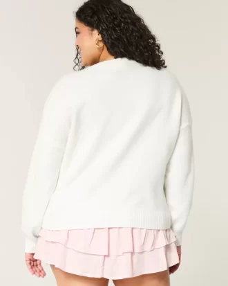 Hollister Comfy Cloud Croissant Graphic Crew πουλόβερ