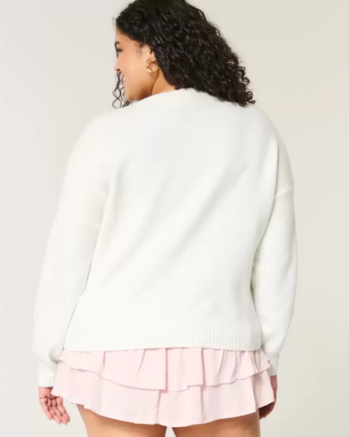 Hollister Comfy Cloud Croissant Graphic Crew πουλόβερ Hollister Comfy Cloud Croissant Graphic Crew πουλόβερ