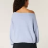 Γραφικό πουλόβερ Hollister Comfy Cloud Easy Off-the-Shoulder Number Γραφικό πουλόβερ Hollister Comfy Cloud Easy Off-the-Shoulder Number