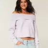 Πουλόβερ Hollister Comfy Cloud Foldover Off-the-Shoulder Πουλόβερ Hollister Comfy Cloud Foldover Off-the-Shoulder