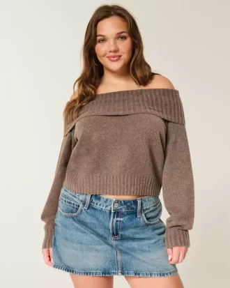 Πουλόβερ Hollister Comfy Cloud Foldover Off-the-Shoulder