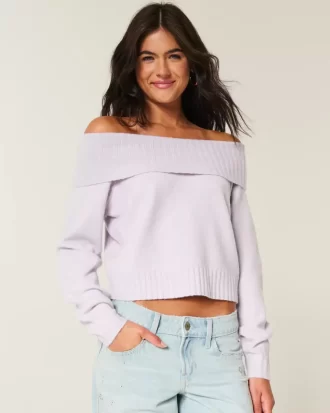 Πουλόβερ Hollister Comfy Cloud Foldover Off-the-Shoulder