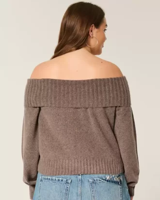 Πουλόβερ Hollister Comfy Cloud Foldover Off-the-Shoulder
