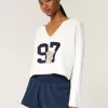 Πουλόβερ Hollister Comfy Cloud Graphic με λαιμόκοψη