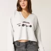 Πουλόβερ Hollister Comfy Cloud Graphic με λαιμόκοψη