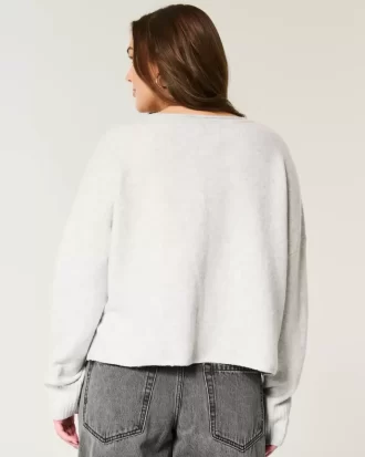 Πουλόβερ Hollister Comfy Cloud Graphic με λαιμόκοψη