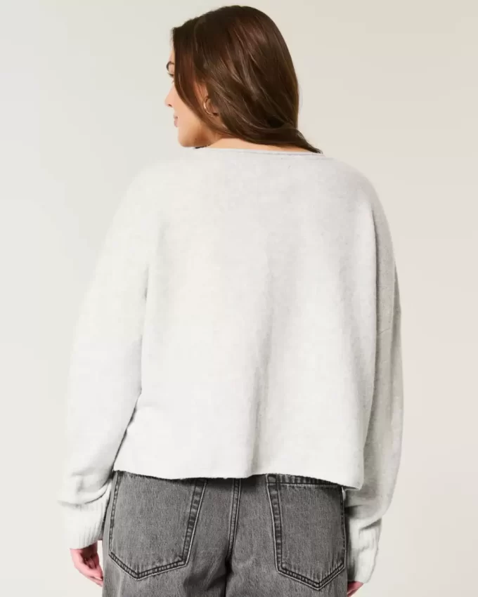 Πουλόβερ Hollister Comfy Cloud Graphic με λαιμόκοψη