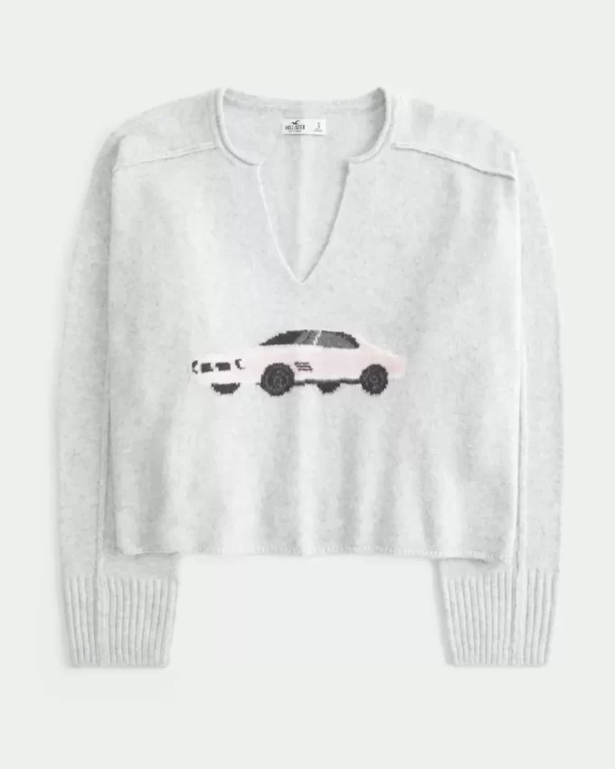 Πουλόβερ Hollister Comfy Cloud Graphic με λαιμόκοψη