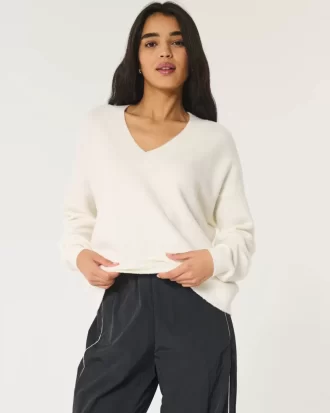 Πουλόβερ Hollister Comfy Cloud Oversized με λαιμόκοψη