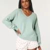 Πουλόβερ Hollister Comfy Cloud Oversized με λαιμόκοψη