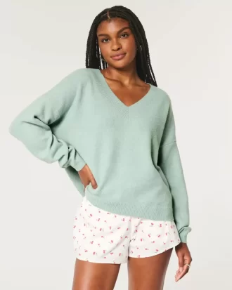 Πουλόβερ Hollister Comfy Cloud Oversized με λαιμόκοψη