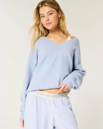 Πουλόβερ Hollister Comfy Cloud Oversized με λαιμόκοψη