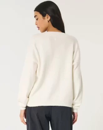 Πουλόβερ Hollister Comfy Cloud Oversized με λαιμόκοψη