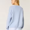 Πουλόβερ Hollister Comfy Cloud Oversized με λαιμόκοψη Πουλόβερ Hollister Comfy Cloud Oversized με λαιμόκοψη